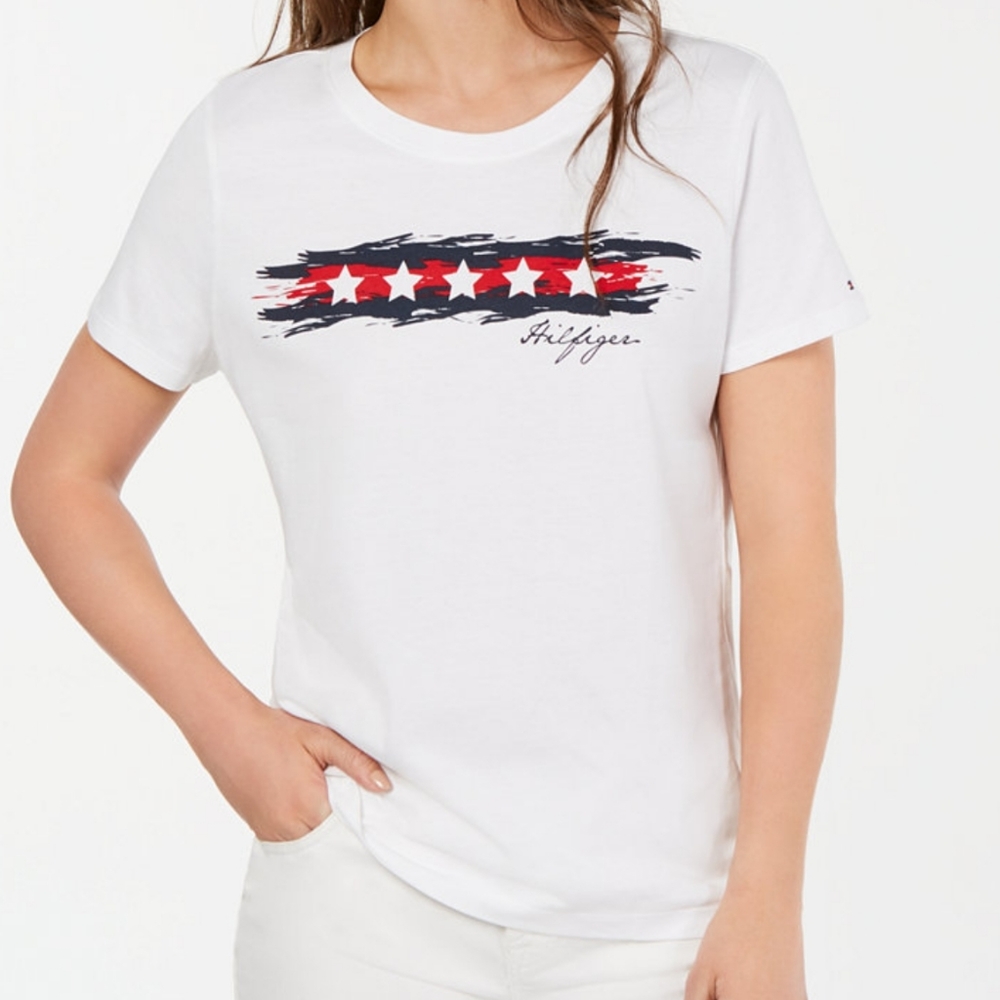 Tommy Hilfiger Y2K Patriotic, Preppy tee shirt, NEW